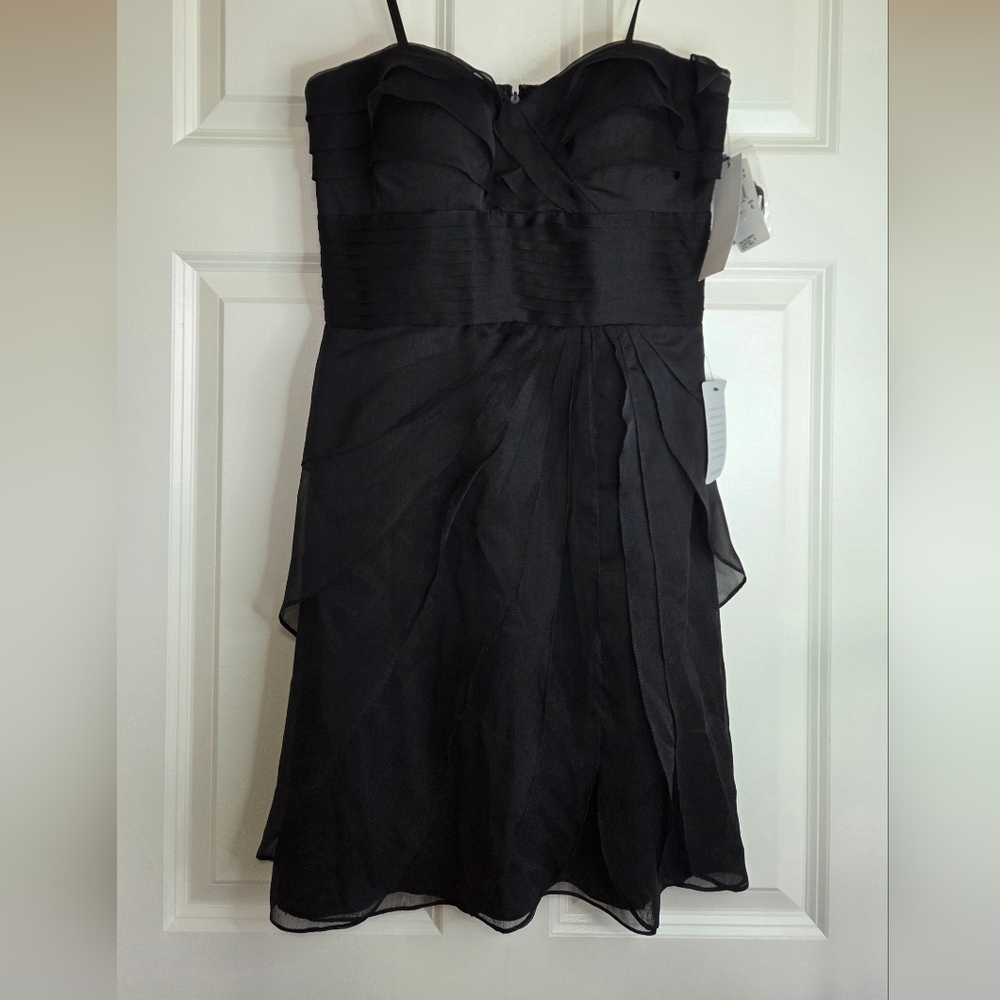 Adrianna Papell Evening Strapless Tiered Cocktail Dress - Size 6 - Picture 2 of 11